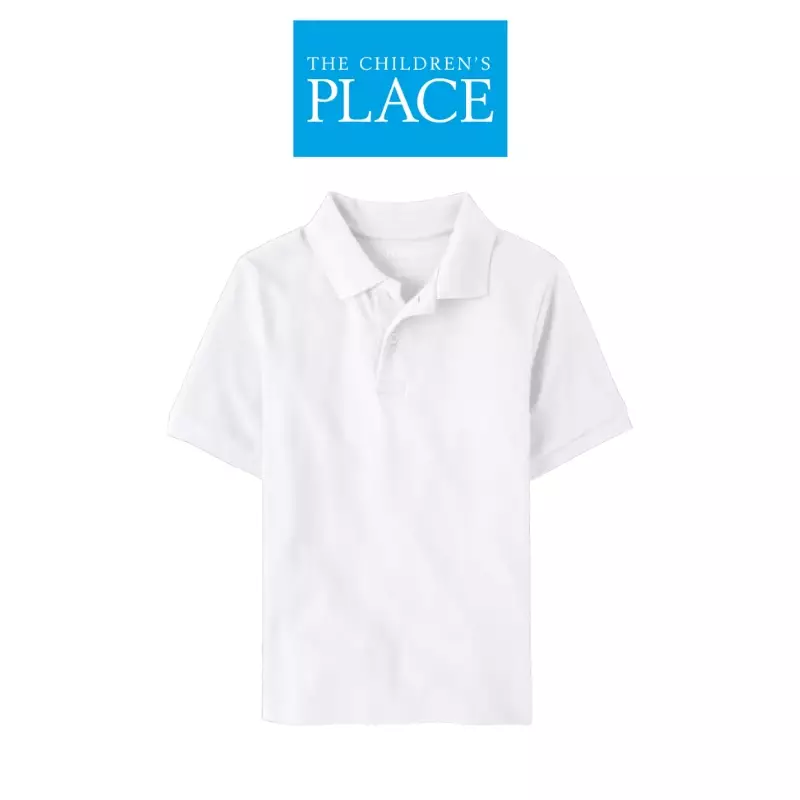 Boys Uniform Pique Polo - Kaos Bayi & Anak Laki (Putih)