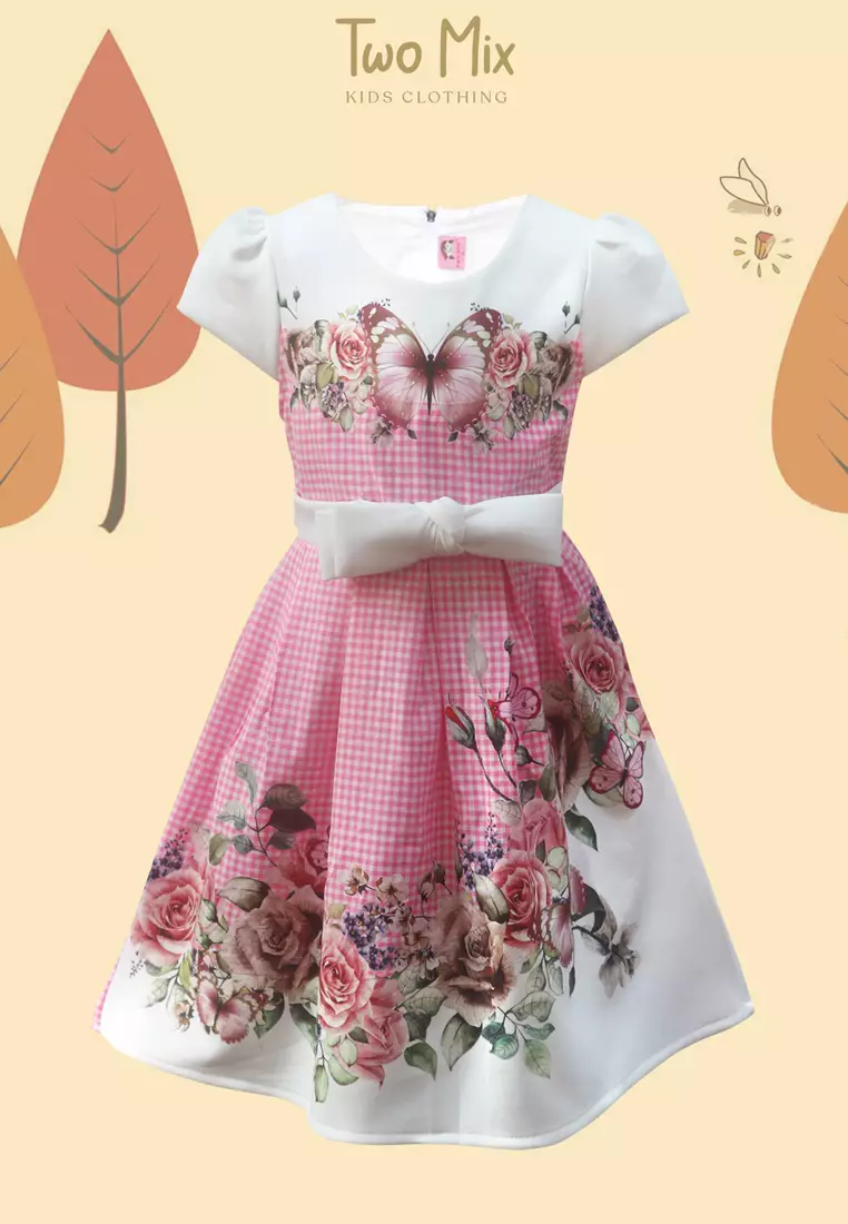 TWO MIX - Baju Anak Perempuan Digital Printing Butterfly 1-12 Tahun 4282