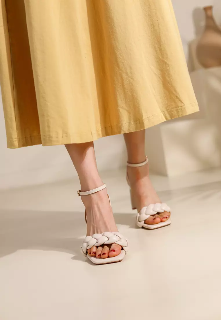 8CM Woven Strap High Heel Sandals XJ6743-6