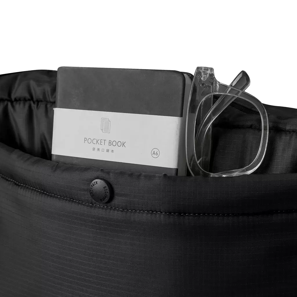 Bodypack Puffy Shoulder 1.0 Basic Shoulder Bag 8 Inch Tas Selempang Travel Simpel Praktis - Hitam