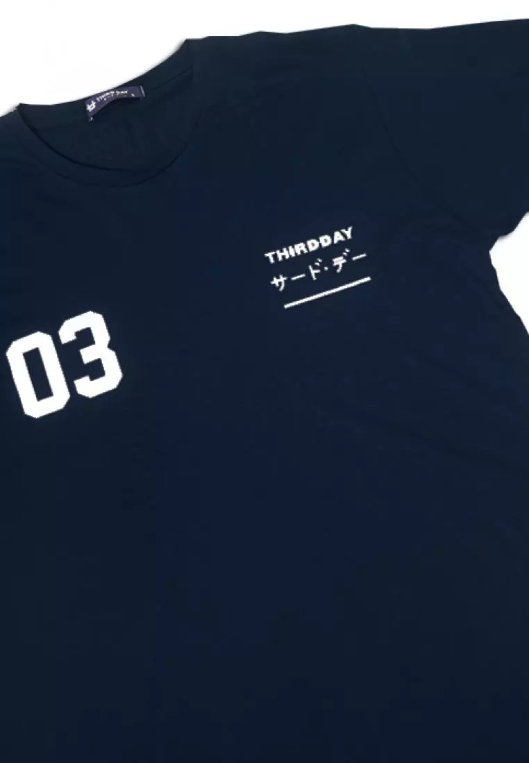 MTC09Z s-s Men thirdday03 Cst Kaos Pria navy