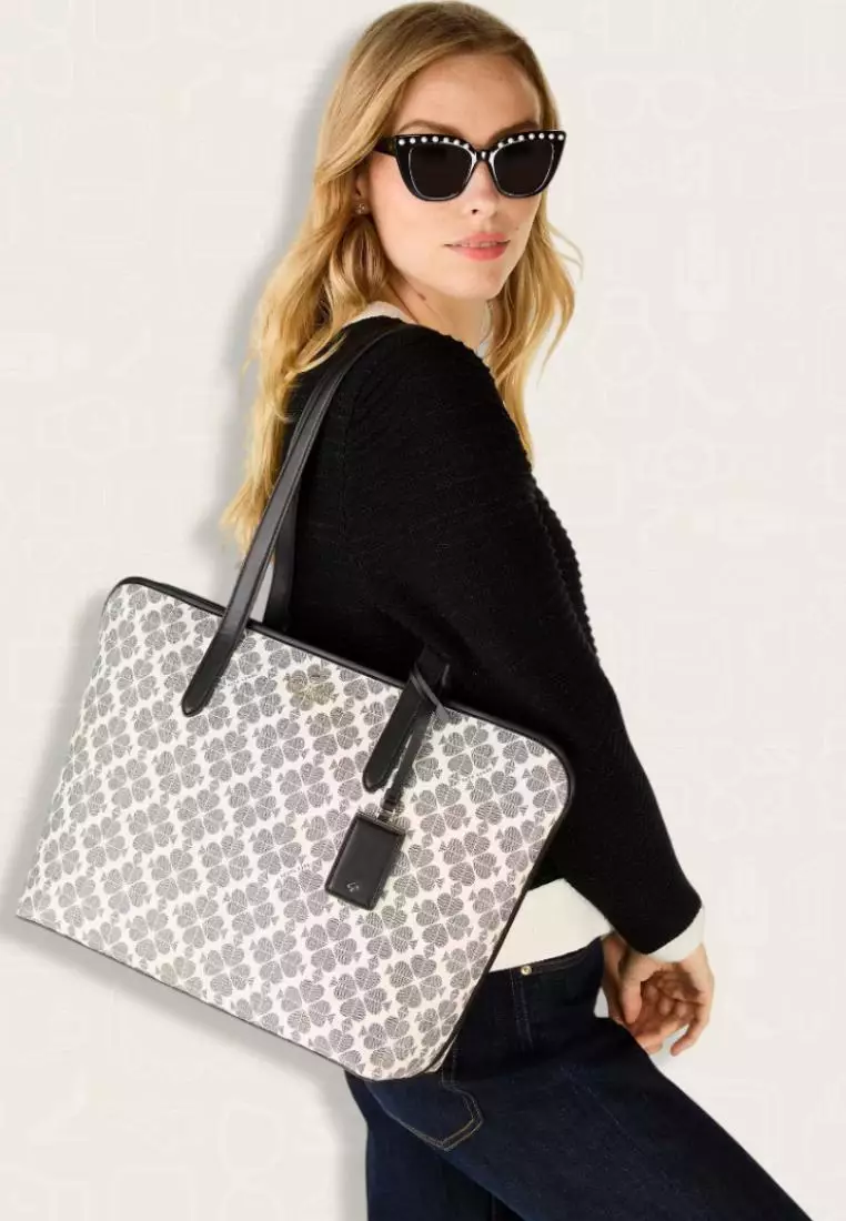 Kate Spade Flower Tote Black Multi