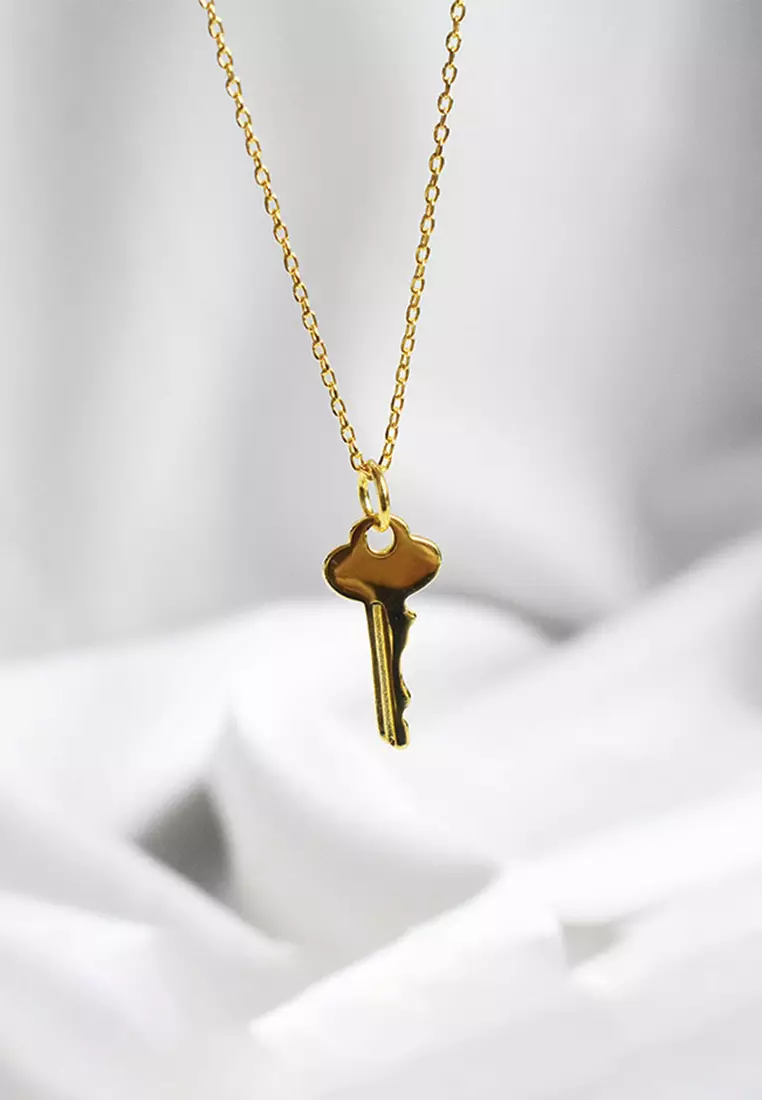 Buy LYCKA LDR3111 18mm 45cm Golden Key Necklace 2024 Online