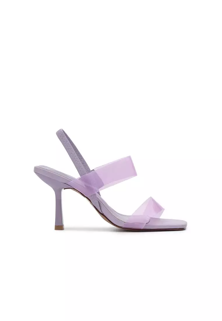 Vinyl heeled sandals top