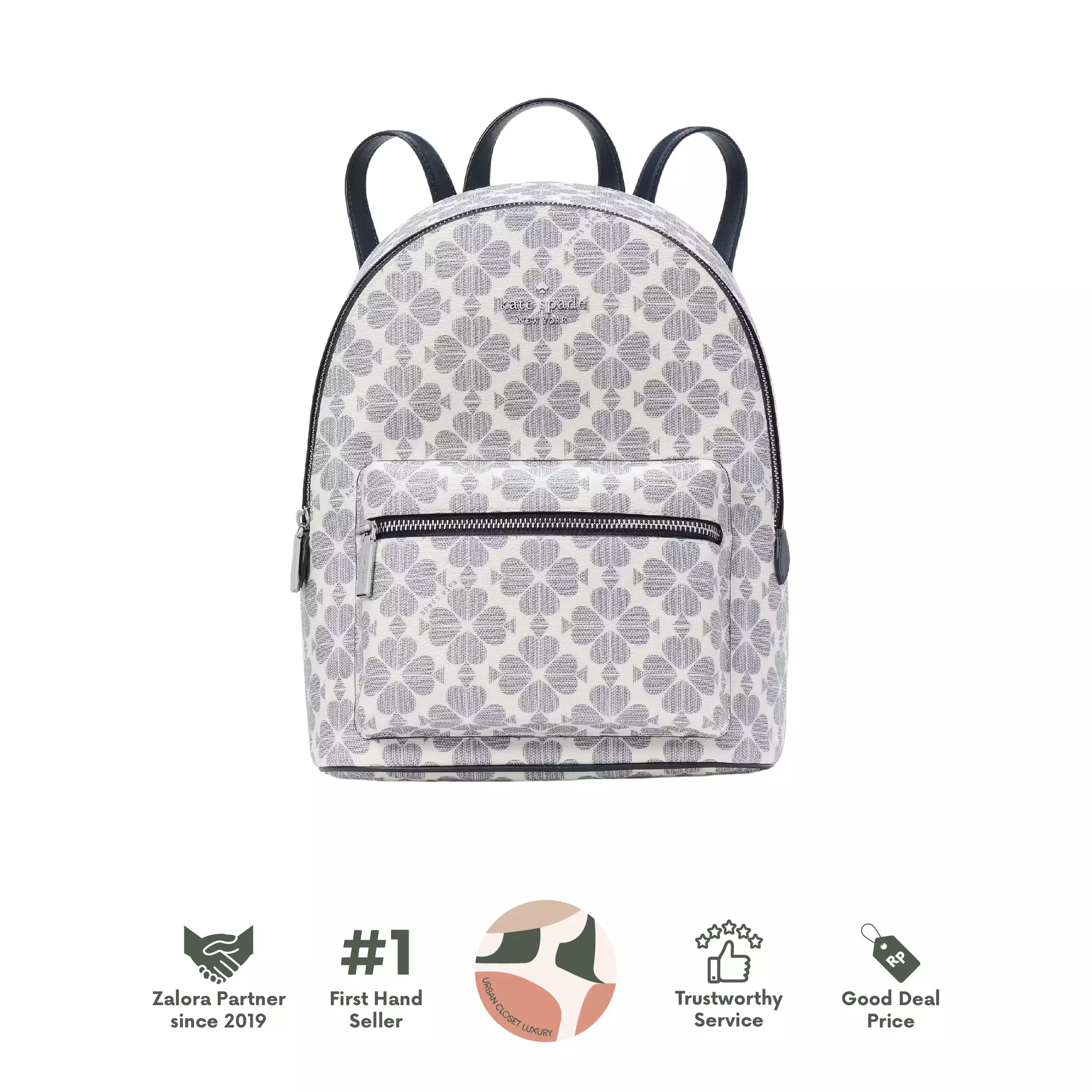 New Kate Spade Spade Flower Medium Backpack Signature Logo Navy Multi Kate Spade New York Chelsea Medium Women main image 2