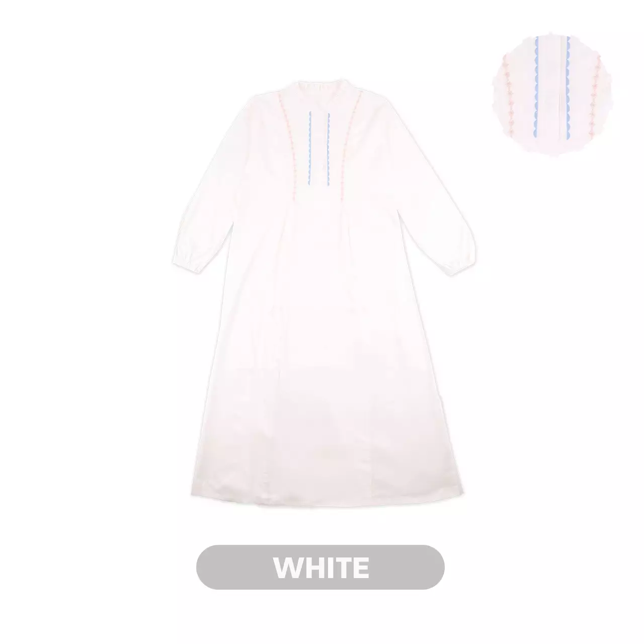 Mooi Dress Dewasa Raya Collection Siara Gamis Adult Basic Series 2026 - White