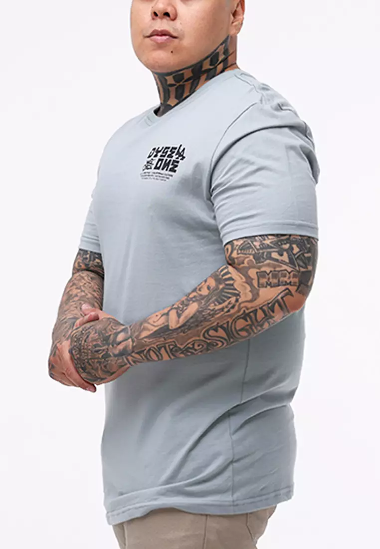 Round Neck Short Sleeves Slim Fit T-Shirt