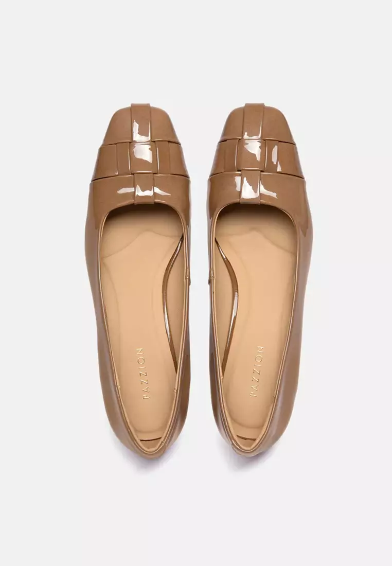 Xavielle Woven Patent Leather Heels