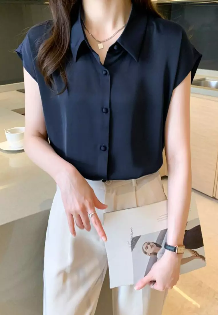 Plain Satin Blouses