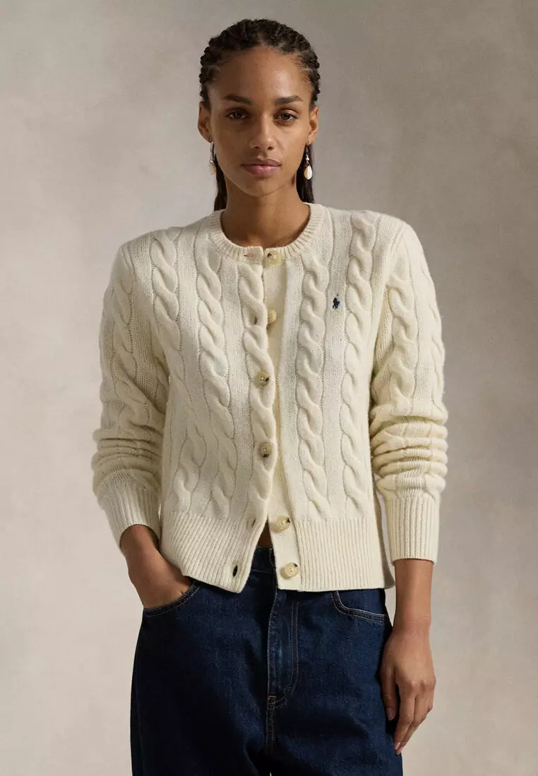 Buy Polo Ralph Lauren Cable-Knit Wool-Cashmere Cardigan 2025