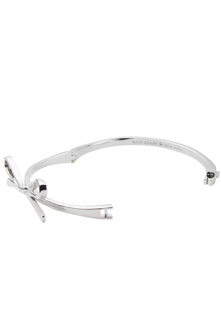 Kate Spade Skinny Mini Bow Bangle Bracelet in Silver o0ru2912