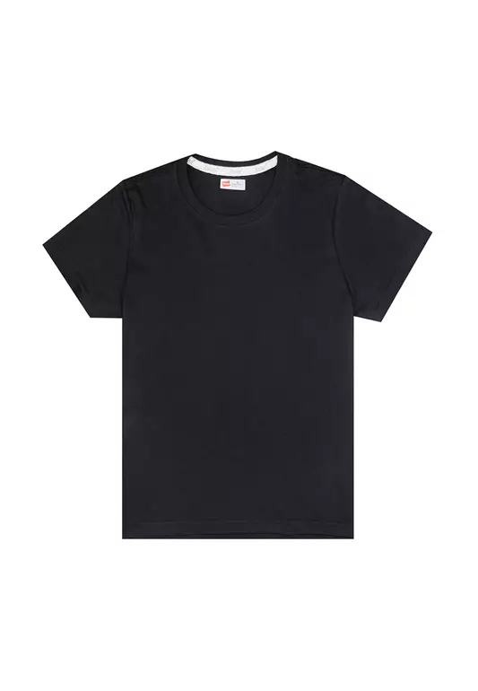 Hanes Ladies Black Round Neck T-Shirt