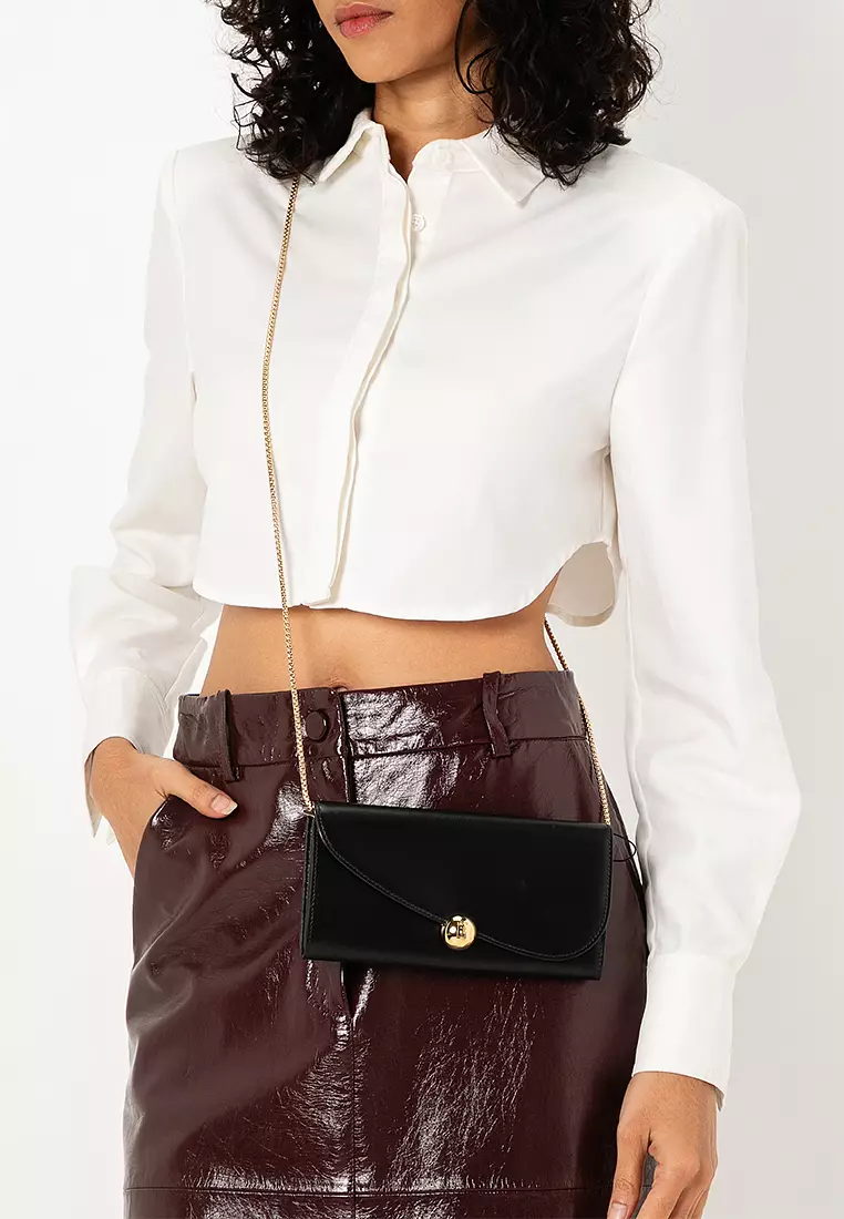 Asymmetrical Flap Chain Wallet (ct)