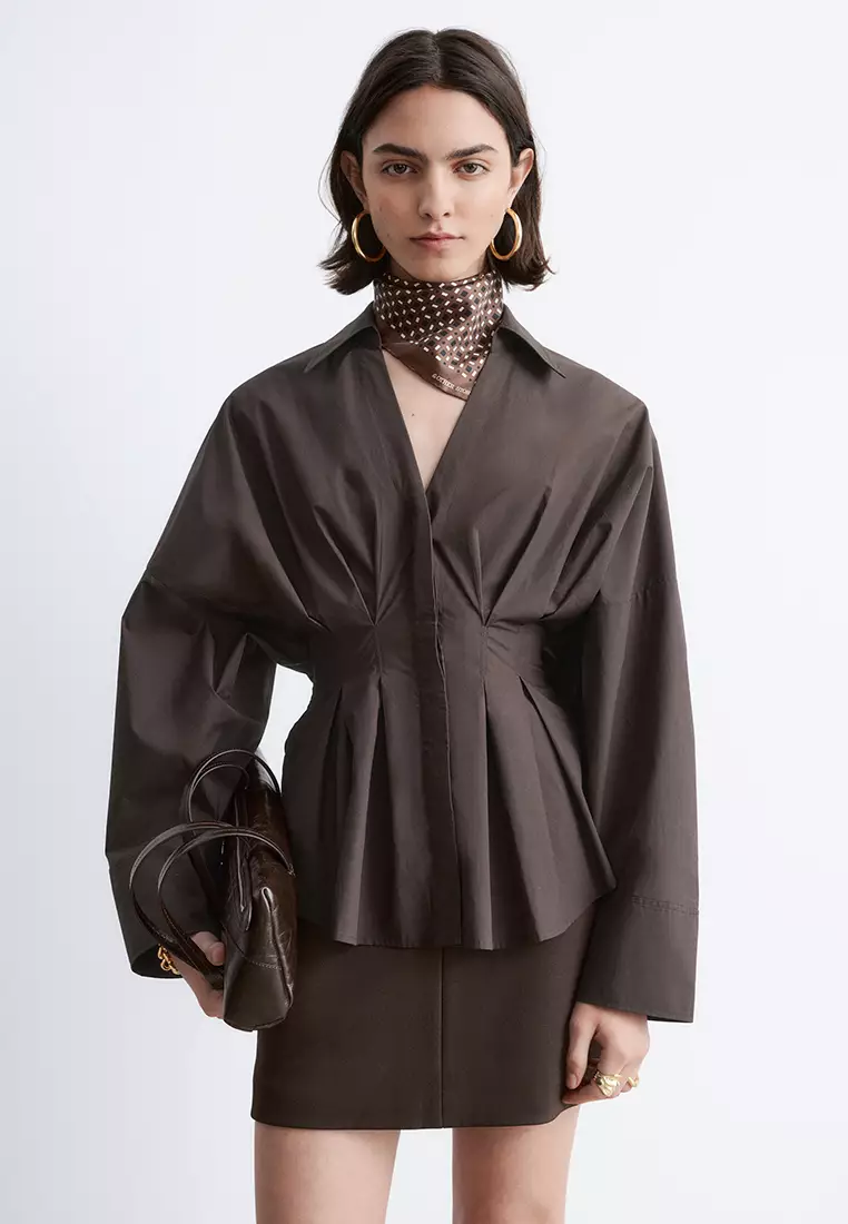 Fitted-Waist Cotton Shirt