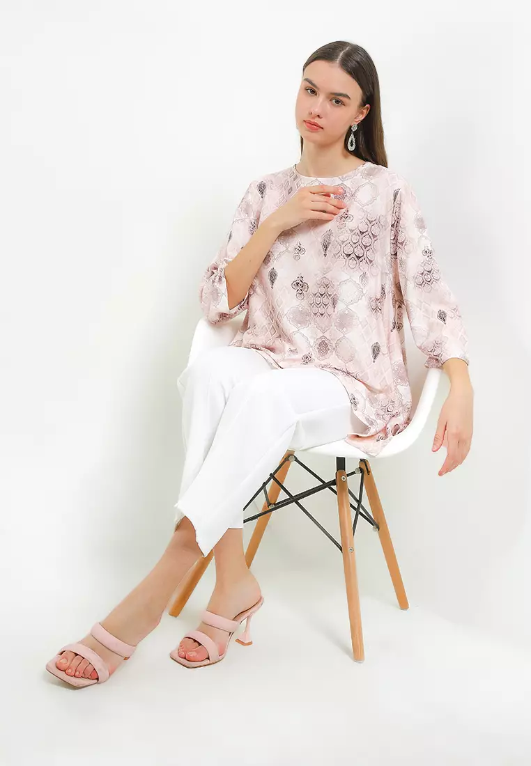 Printed Drapery Blouse