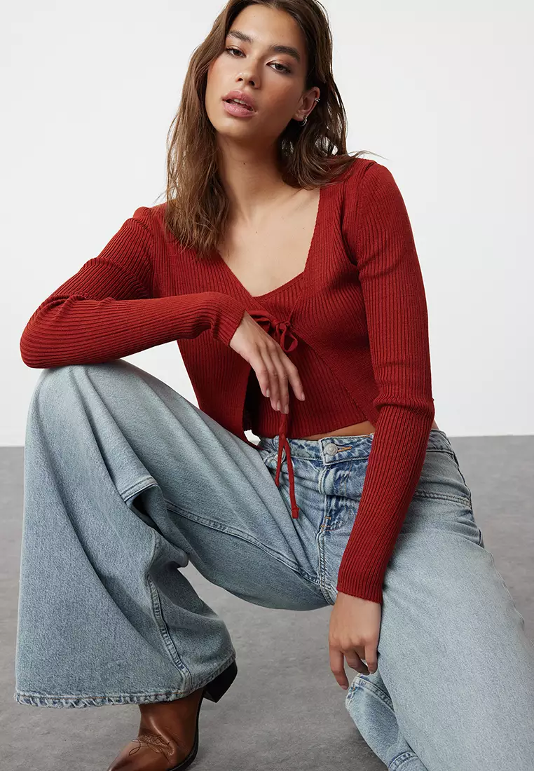 2-Piece Tie Front Cardigan Set