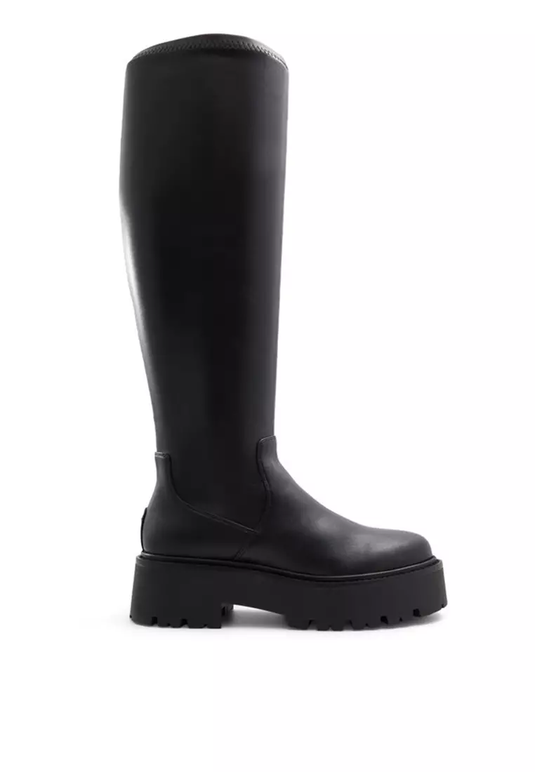 Aldo black knee high boots store