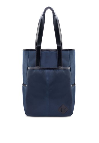 Tote With Faux Leather Detail, 包, esprit香港門市包