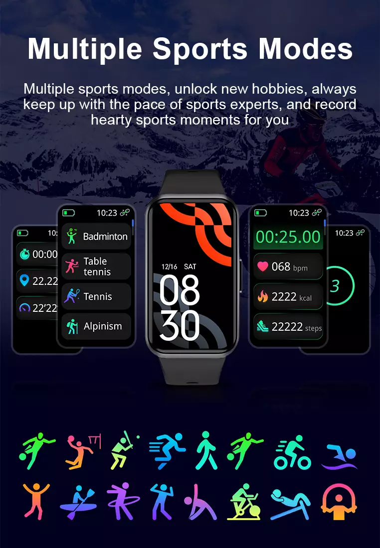 SmartWatch Voice Calling 24H Health Monitor 100+ Sports Modes Waterproof Bracelet 1.47“ Bluetooth Display Smartwatch black