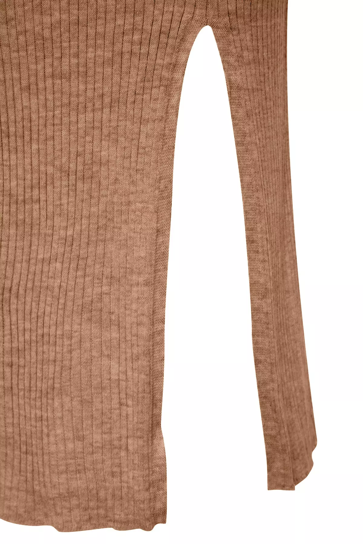 Camel Crop Skirt Knitwear Bottom-Top Set