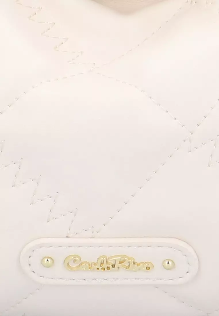 CR Abella Quilted Crossbody Bag - Nude