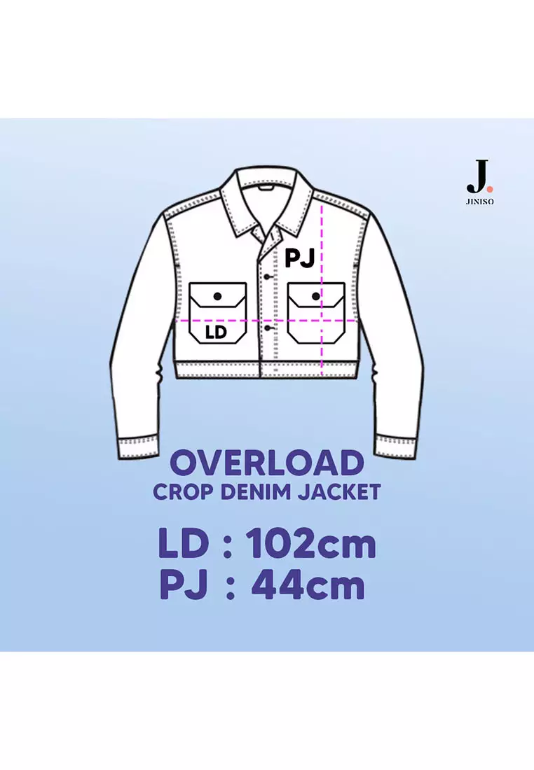 Jaket Crop Jeans Oversize Urban Black