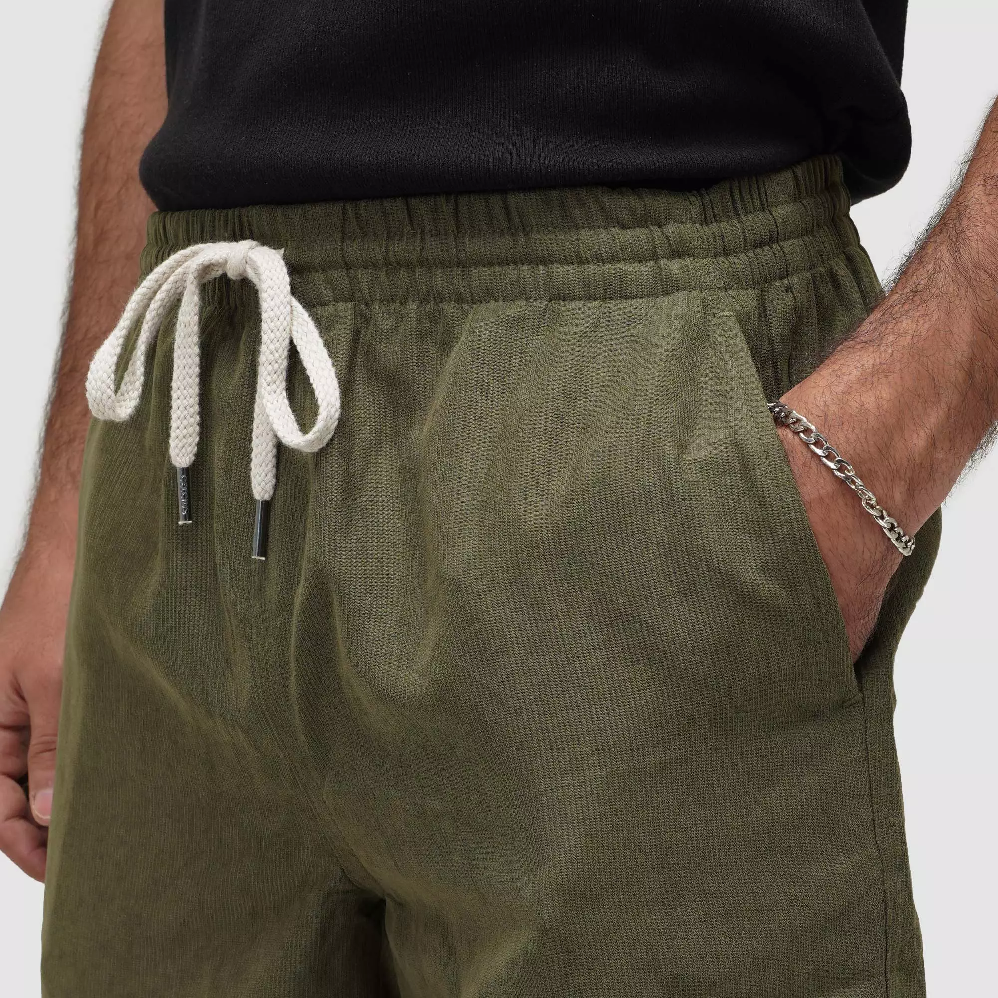 CELCIUS Celana Pendek Corduroy Pique L03000726C Dark Green