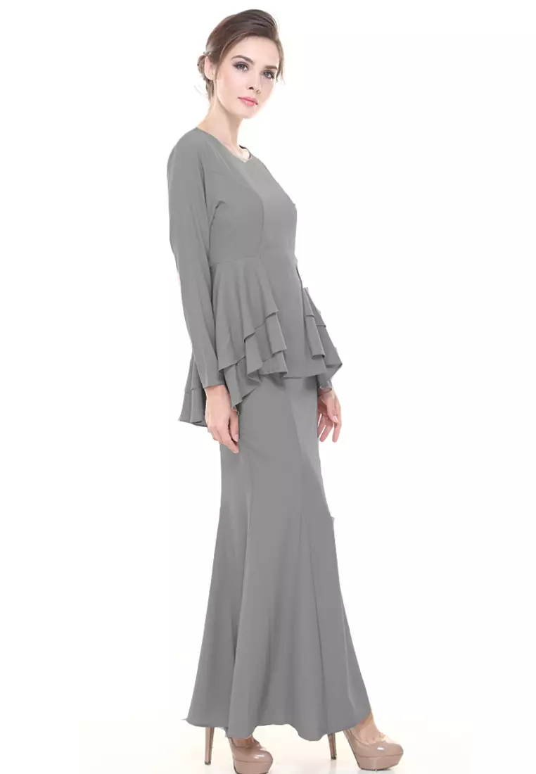 Lora Peplum in Grey