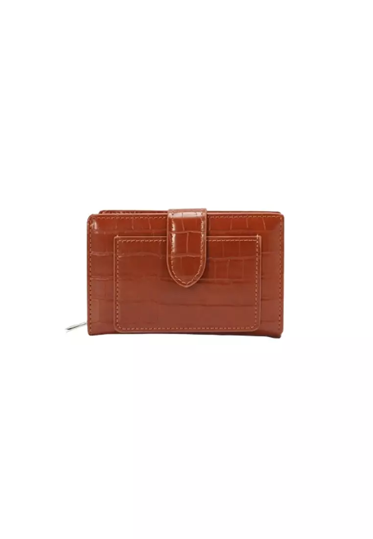 Dompet Wanita Lipat Kecil Karina Wallet Bahan Kulit ORIGINAL - Brown