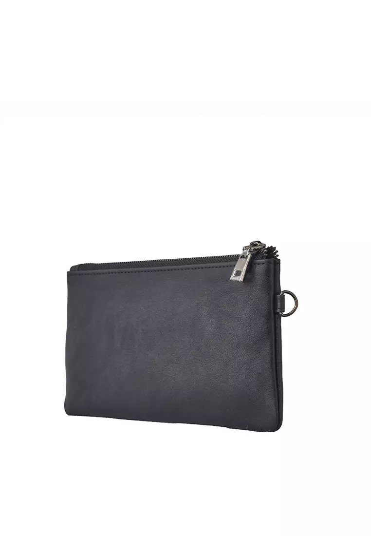 Clutch Pria Gino Mariani Elezar Hitam
