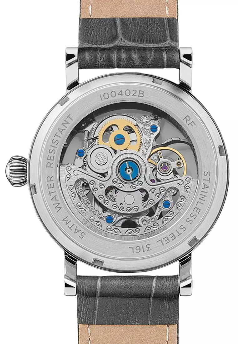 Ingersoll Herald Gray Leather Analog Automatic Watch For Men INI00402