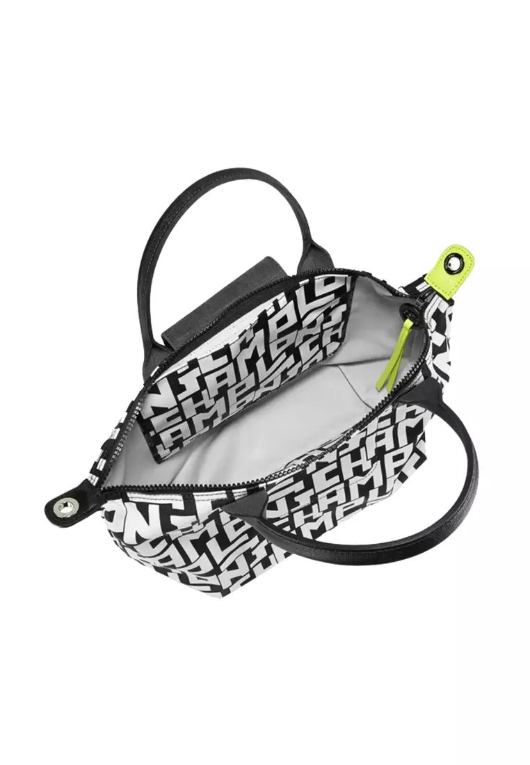 Le Pliage LGP Small Top Handle Bag - White/Black