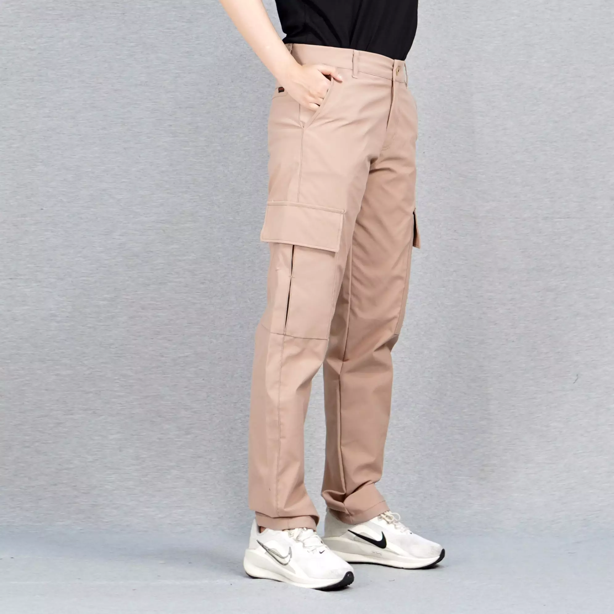 RAYSA Celana Cargo Panjang Wanita Celana Cargo Earth Tone Wanita - Coksu