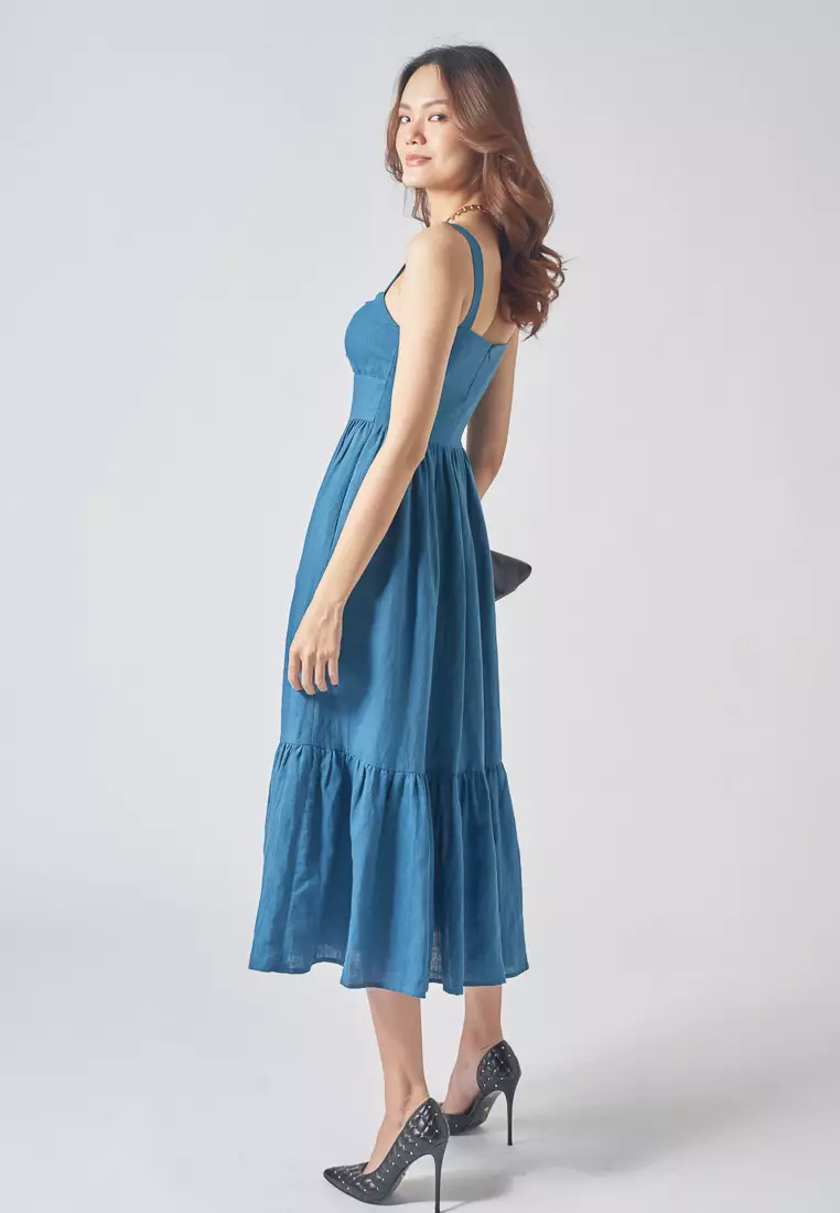 Brighter Day Midi Linen Dress