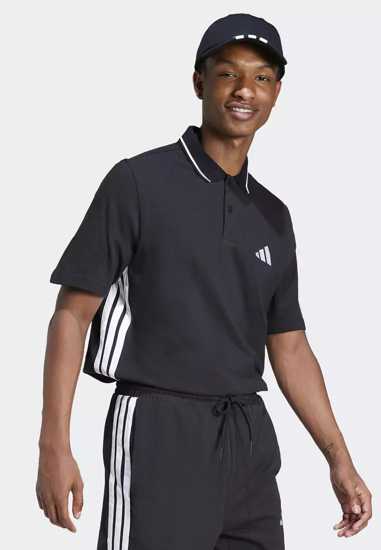 Essentials 3-Stripes Piqué Polo Shirt