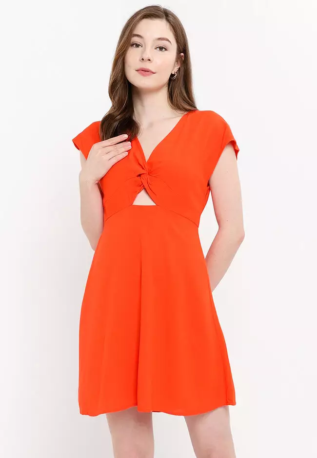 Vero moda orange dress clearance