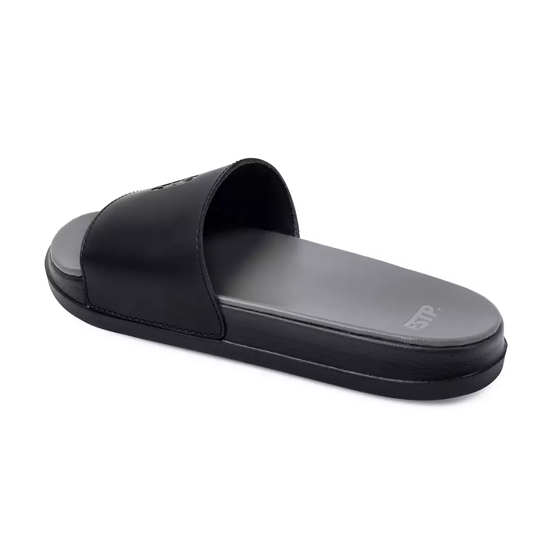 Sandal Pria Slide Footstep Footwear - Symbol V2 Full Black