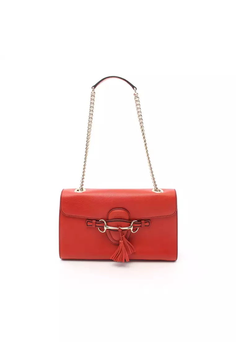 Red guccissima bag on sale