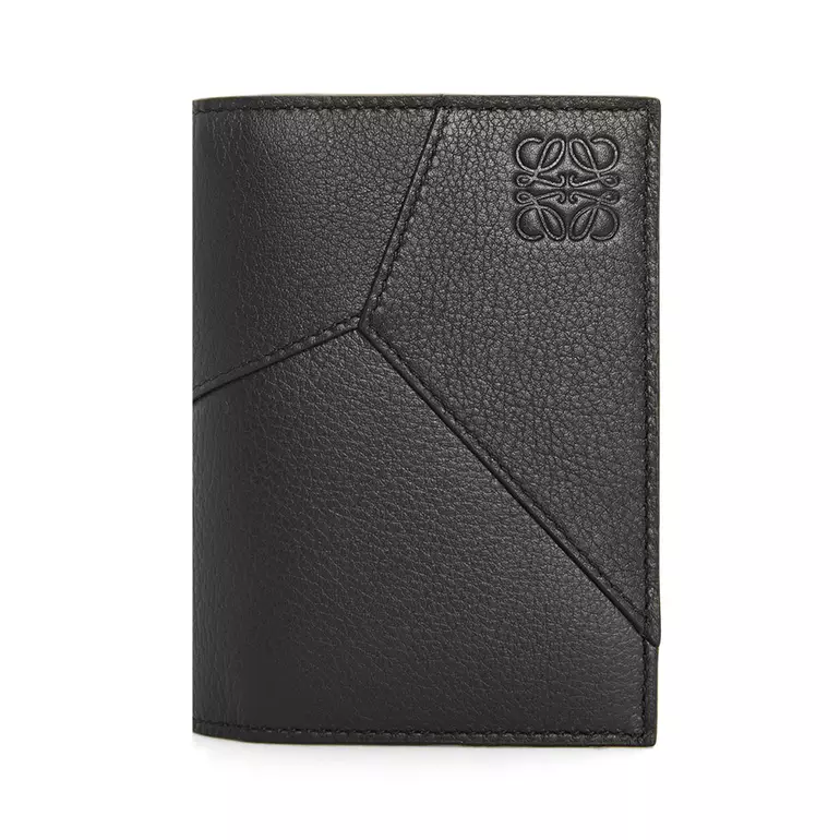 Puzzle Bifold Cardholder Classic Calfskin Black