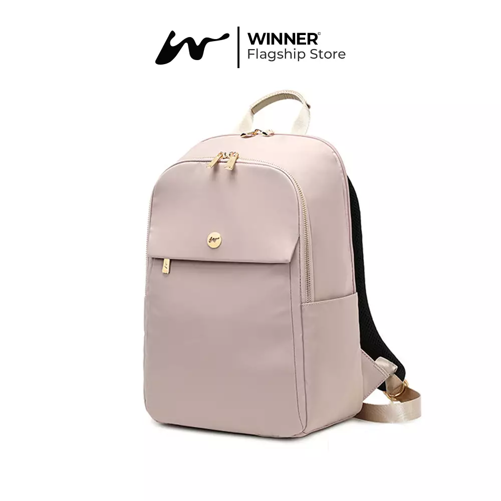 WINNER Tas Ransel Laptop 13,3 inch Oxford Anti-Air Backpack Korean Style (T14-047-9837) - Warna Light-Pink 13,3 inch