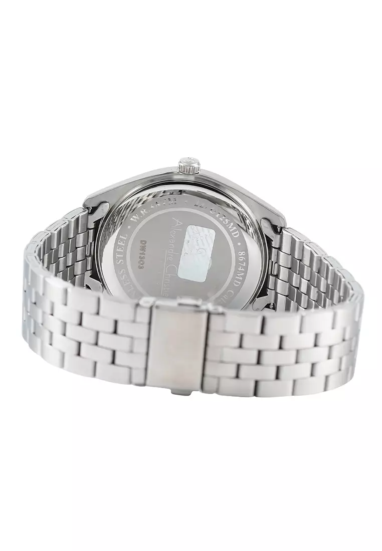 Alexandre Christie - Jam Tangan Pria - Silver - Stainless Steel - 8674 MDBSSSL