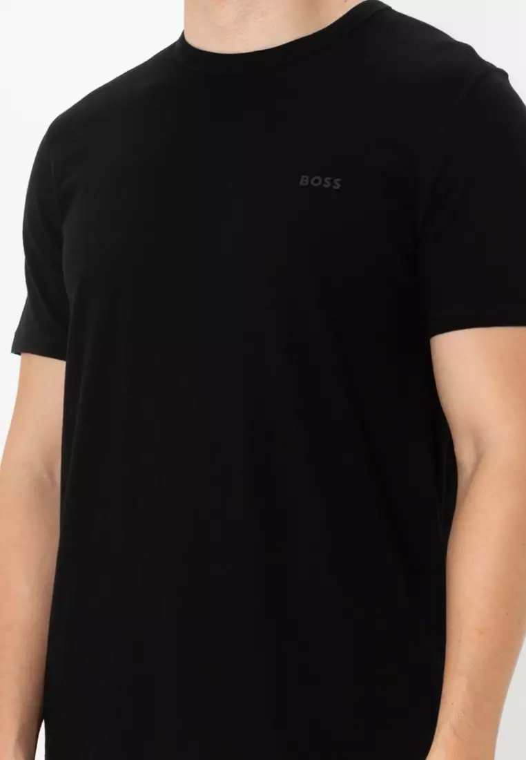 Logo Slub Cotton T-Shirt - BOSS Orange