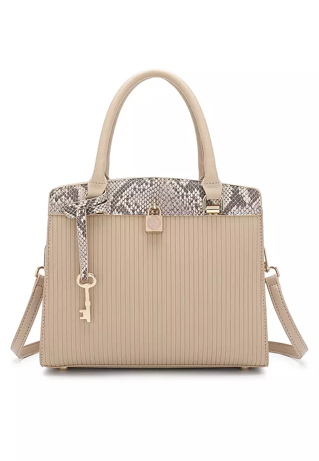 Buy Swiss Polo Faux Leather Top Handle Bag / Sling Bag / Crossbody Bag -  Beige 2023 Online | ZALORA Philippines