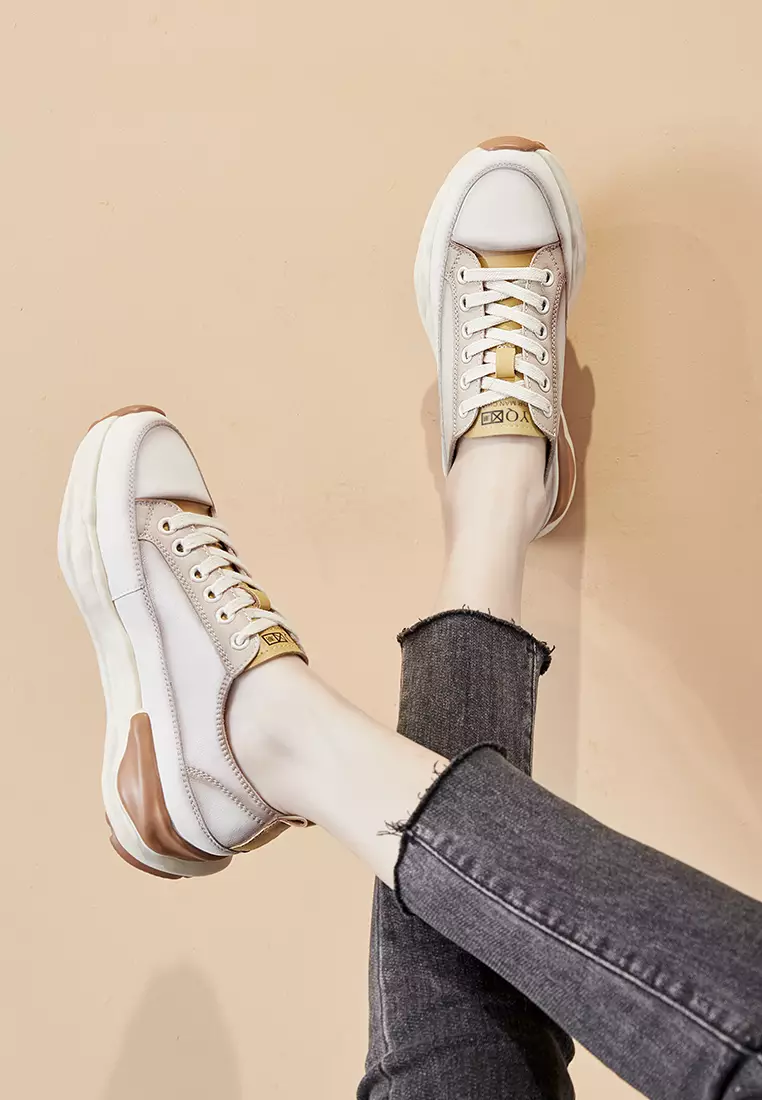 Suede Patchwork Contrast-color Sneakers RX6616