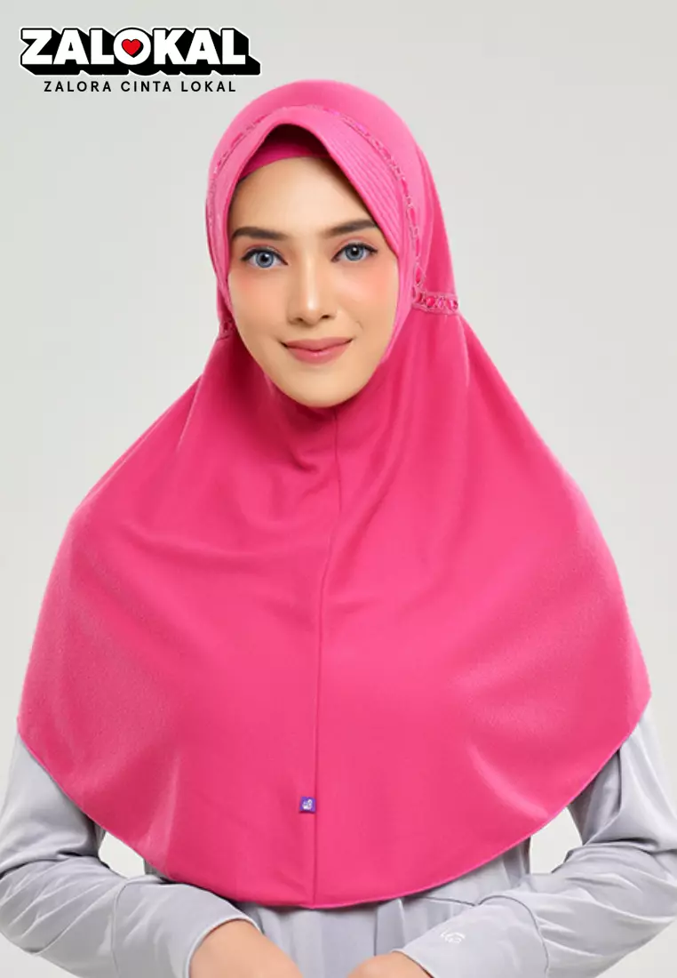RABBANI - Kerudung Sekolah Instan Hemy KAA - Fushia Rose