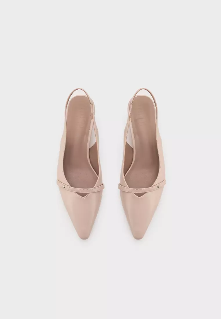 POINTED TOE SLINGBACK SPRAY HEEL