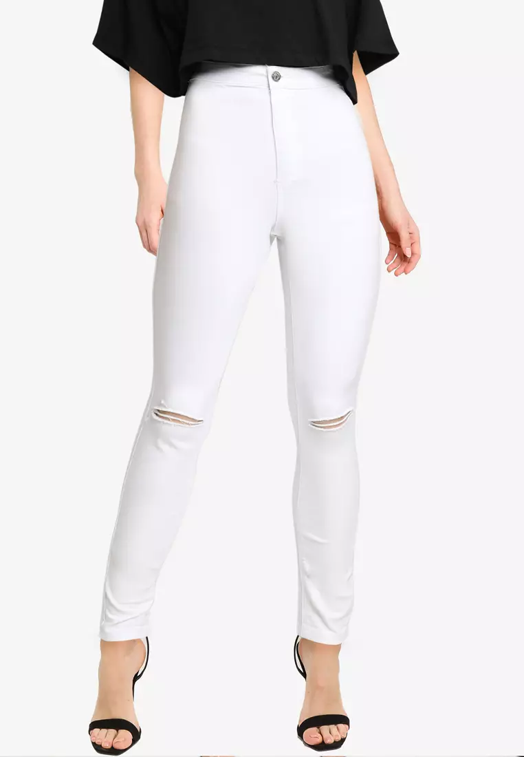 Buy MISSGUIDED Vice Highwaist Slash Knee Skinny Jean 2024 Online