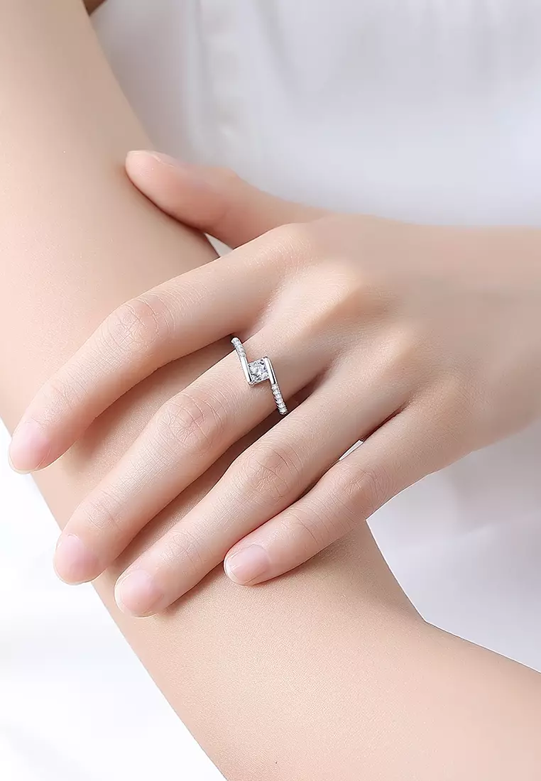 Cincin Wanita Original R010 Perhiasan Original Cewek Fashion Korea Adjustable Dilapisi Platinum