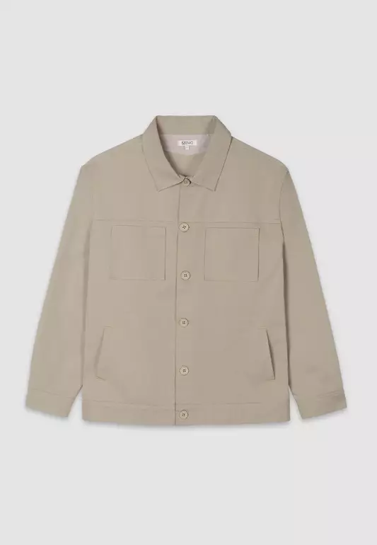 Work Jacket with Patch Pockets