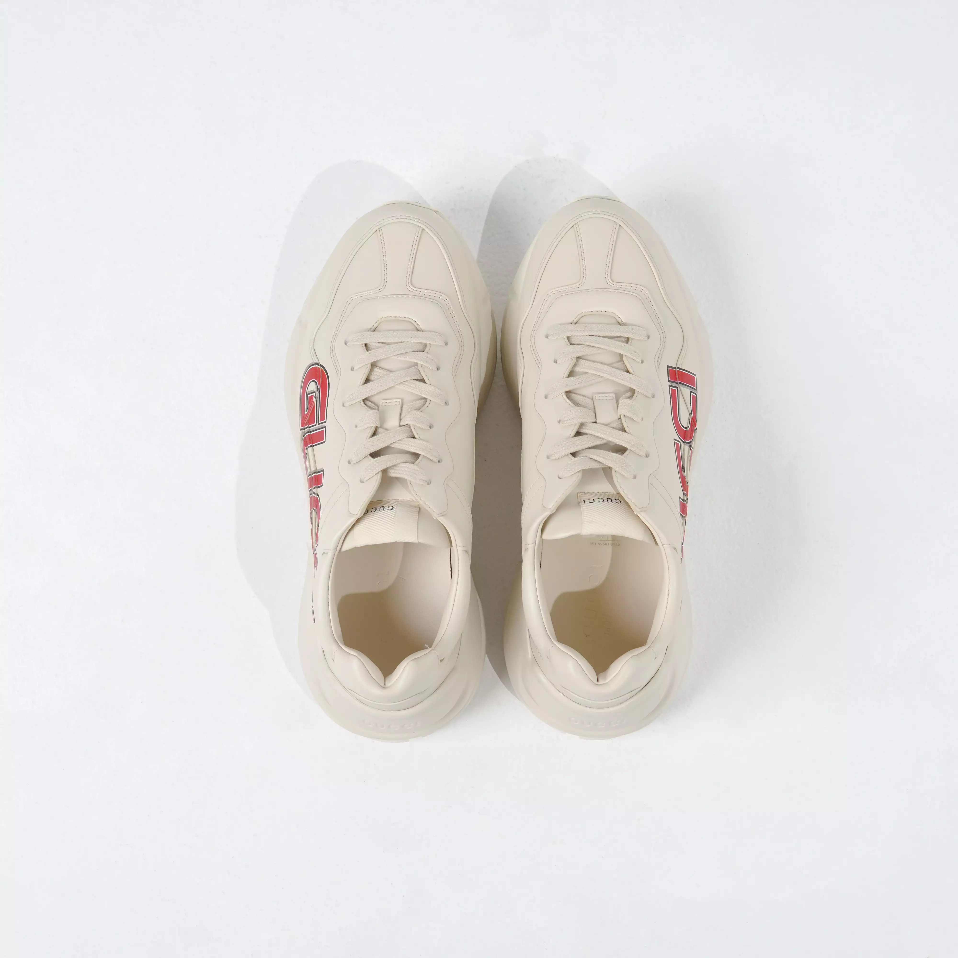 Jual Gucci Sepatu GUCCI RYTHON TEXT RED WHITE SNEAKER 100% ORIGINAL ...